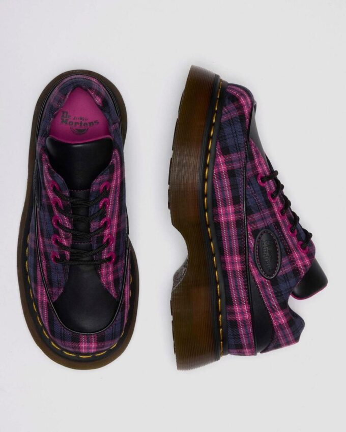 BUZZ 5-EYE Tartan & Leder Schnürschuhe