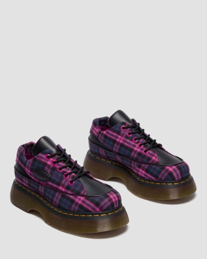 BUZZ 5-EYE Tartan & Leder Schnürschuhe