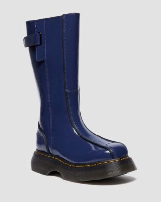 BUZZ HI Hohe Stiefel aus Distressed-Patent Leather