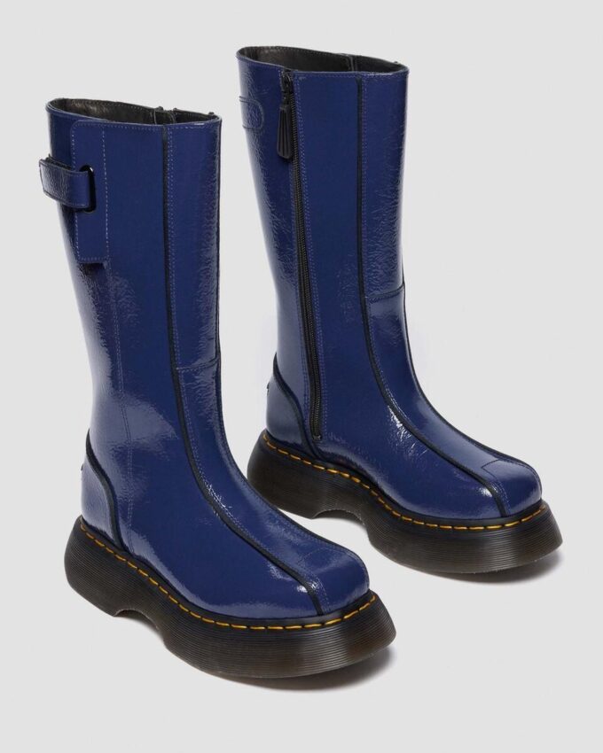 BUZZ HI Hohe Stiefel aus Distressed-Patent Leather BUZZ HI Hohe Stiefel aus Distressed-Patent Leather