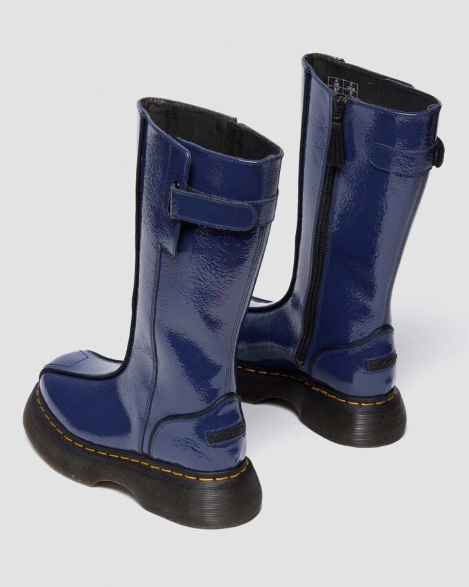 BUZZ HI Hohe Stiefel aus Distressed-Patent Leather BUZZ HI Hohe Stiefel aus Distressed-Patent Leather