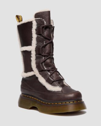 Buzz Schnürstiefel aus Grizzly-Leder mit Kunstfellfutter