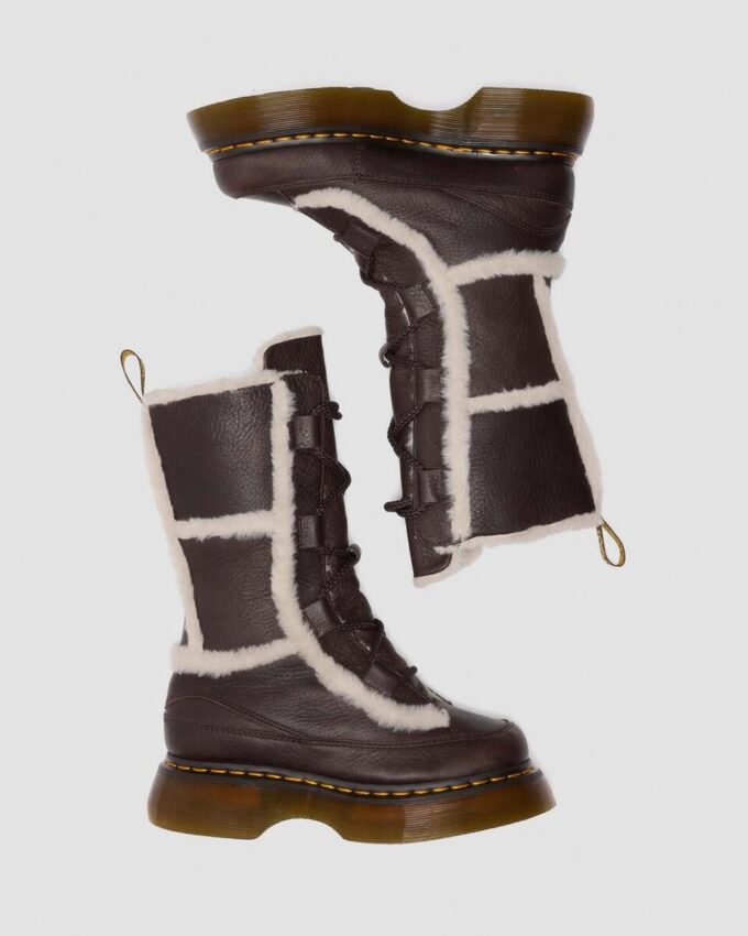 Buzz Schnürstiefel aus Grizzly-Leder mit Kunstfellfutter Buzz Schnürstiefel aus Grizzly-Leder mit Kunstfellfutter