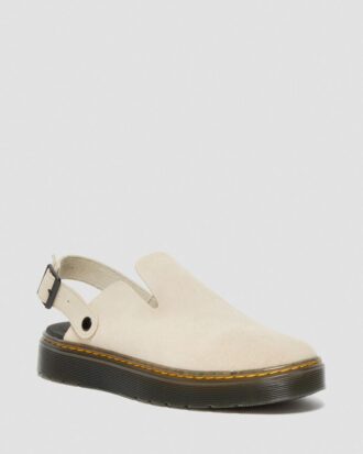 CARLSON Wildleder-Slingback-Pantoletten