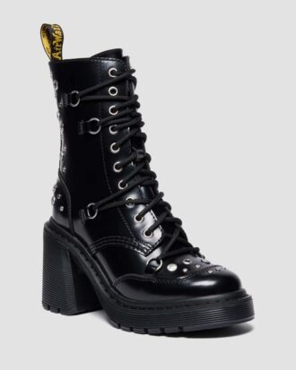CHESNEY Stiefel mit Nieten und Flare-Absatz aus Buttero-Leder