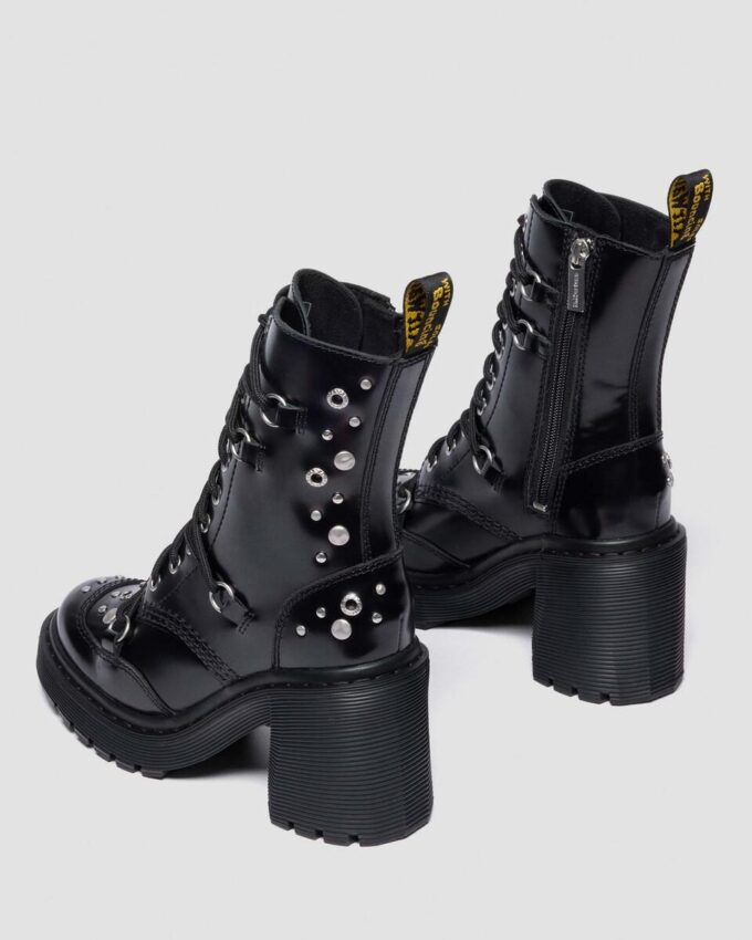 CHESNEY Stiefel mit Nieten und Flare-Absatz aus Buttero-Leder CHESNEY Stiefel mit Nieten und Flare-Absatz aus Buttero-Leder