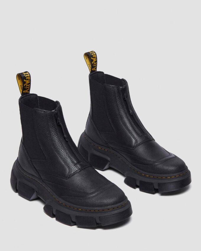 DMXL Zip Leder-Chelsea-Stiefel