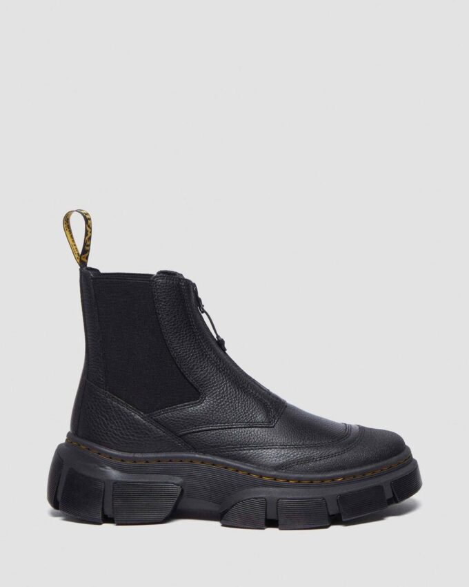 DMXL Zip Leder-Chelsea-Stiefel