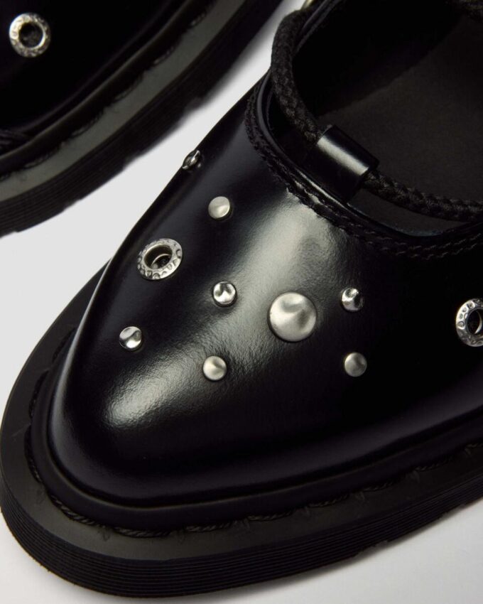 ELPHIE II Ballerinas aus genarbtem Leder mit Nieten ELPHIE II Ballerinas aus genarbtem Leder mit Nieten