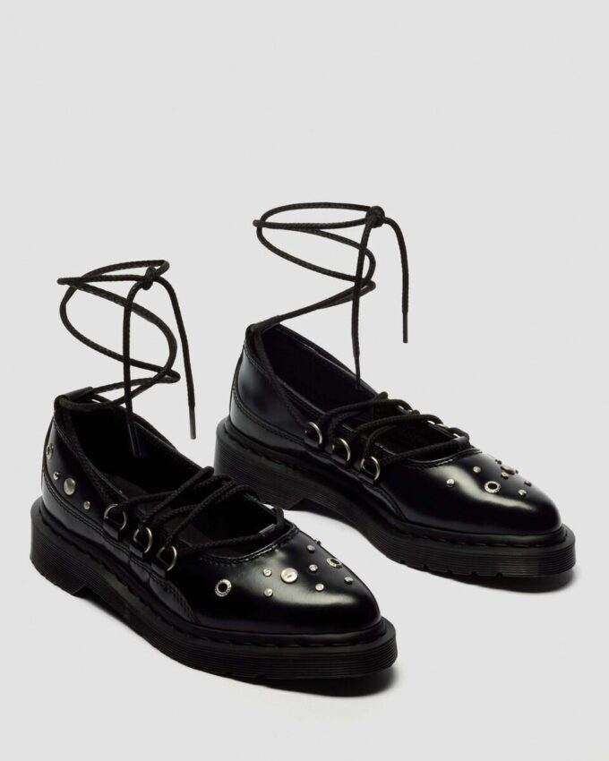 ELPHIE II Ballerinas aus genarbtem Leder mit Nieten ELPHIE II Ballerinas aus genarbtem Leder mit Nieten
