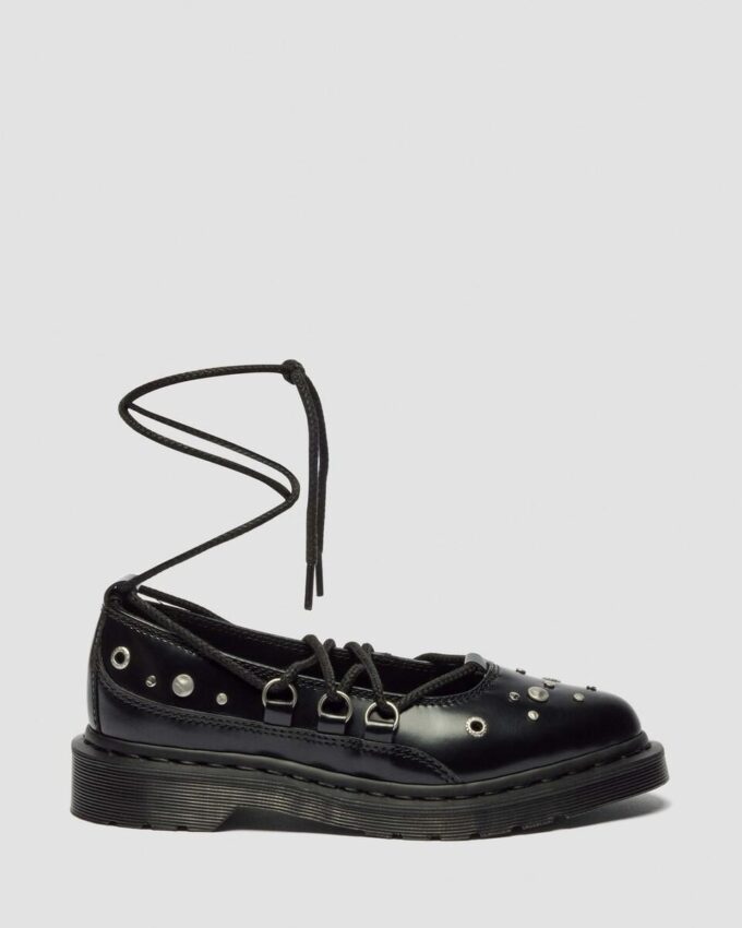 ELPHIE II Ballerinas aus genarbtem Leder mit Nieten ELPHIE II Ballerinas aus genarbtem Leder mit Nieten
