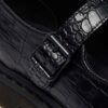 ELPHIE MJ Schuhe aus Leder mit Krokodilprägung