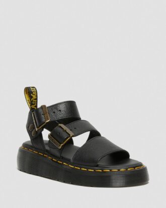 Gryphon Pisa Leder-Platform-Sandalen