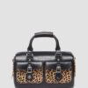 Handtasche mit Henkel Leopard Print Hair On