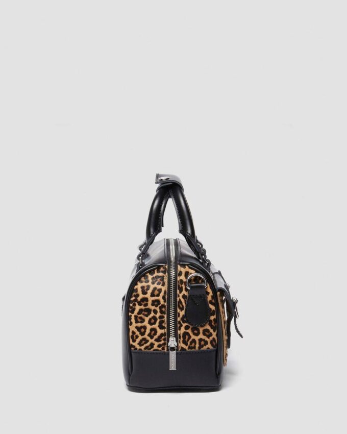 Handtasche mit Henkel Leopard Print Hair On