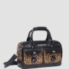 Handtasche mit Henkel Leopard Print Hair On