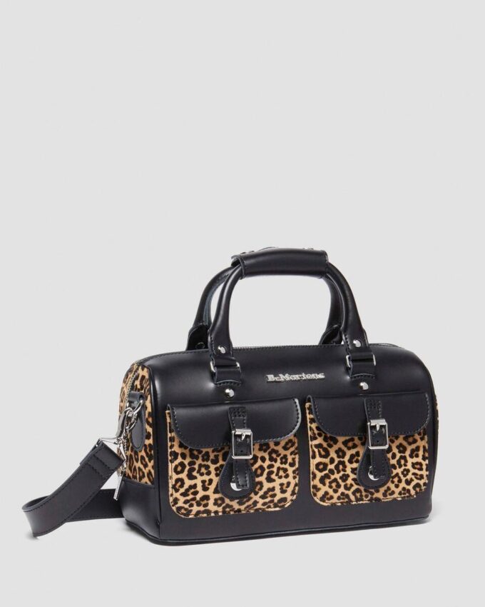 Handtasche mit Henkel Leopard Print Hair On