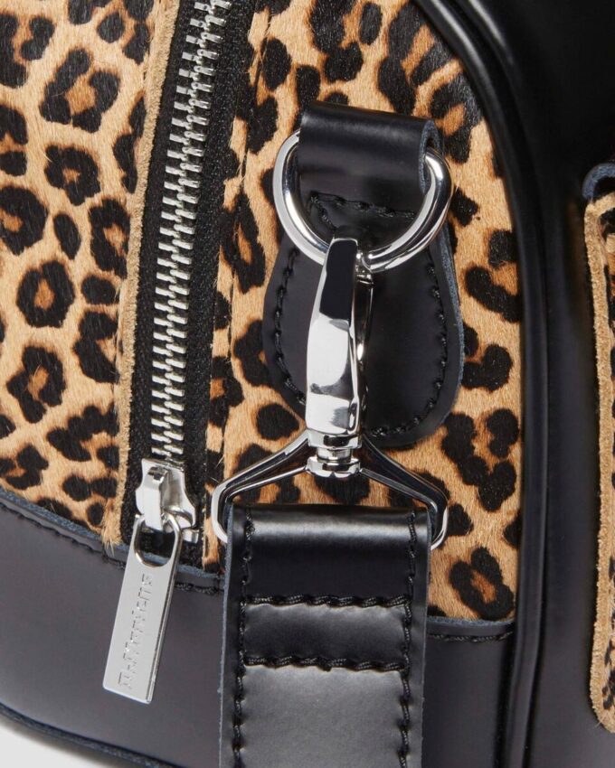 Handtasche mit Henkel Leopard Print Hair On