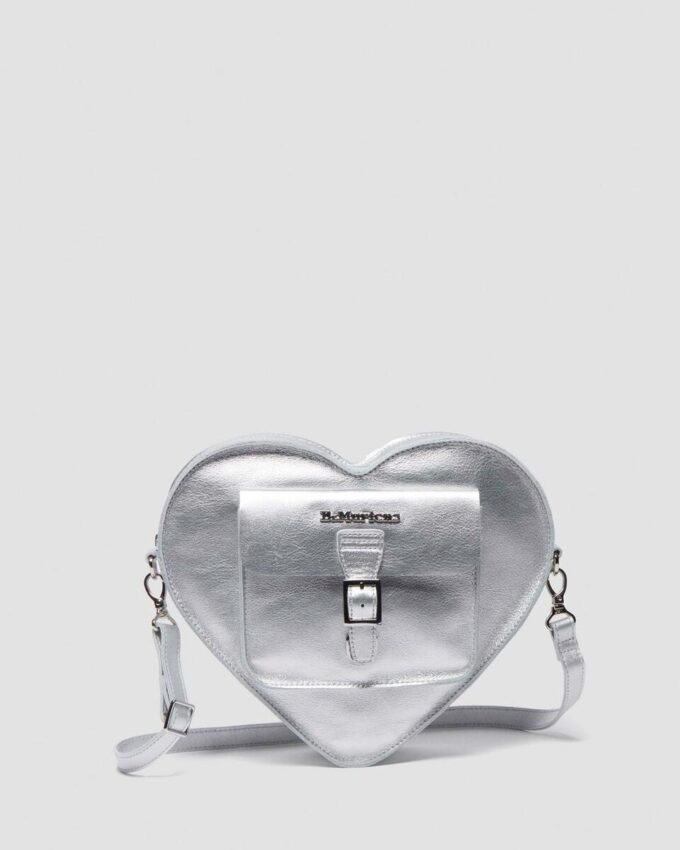 HEART BACKPACK Rucksack aus gemilltem Metallic-Leder HEART BACKPACK Rucksack aus gemilltem Metallic-Leder