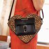 Herz-Tasche Leopard Kiev Lederrucksack Herz-Tasche Leopard Kiev Lederrucksack