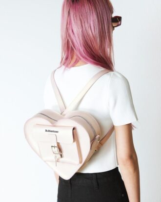 Herzförmige Tasche Metallischer Shift-Lederrucksack