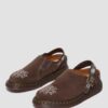 Isham Wildleder und Jacquard-Pantoletten