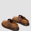 Isham Wildleder und Jacquard-Pantoletten