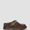 Isham Wildleder und Jacquard-Pantoletten