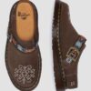 Isham Wildleder und Jacquard-Pantoletten