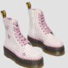 JADON HEART Gingham Leder-Platform-Boots JADON HEART Gingham Leder-Platform-Boots
