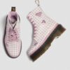 JADON HEART Gingham Leder-Platform-Boots JADON HEART Gingham Leder-Platform-Boots