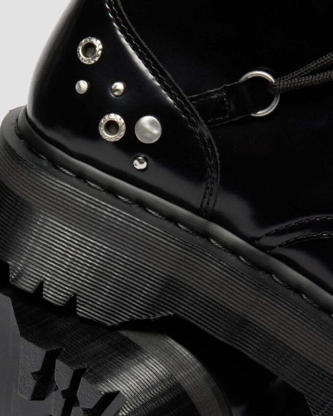 Jadon Hi Platform-Stiefel aus genietetem Buttero-Leder Jadon Hi Platform-Stiefel aus genietetem Buttero-Leder
