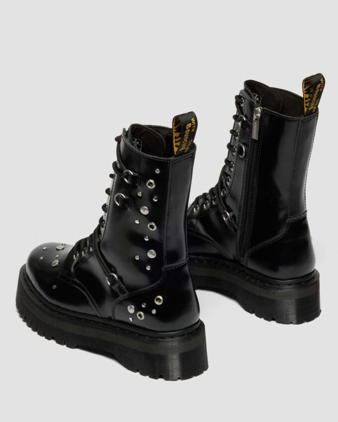 Jadon Hi Platform-Stiefel aus genietetem Buttero-Leder Jadon Hi Platform-Stiefel aus genietetem Buttero-Leder