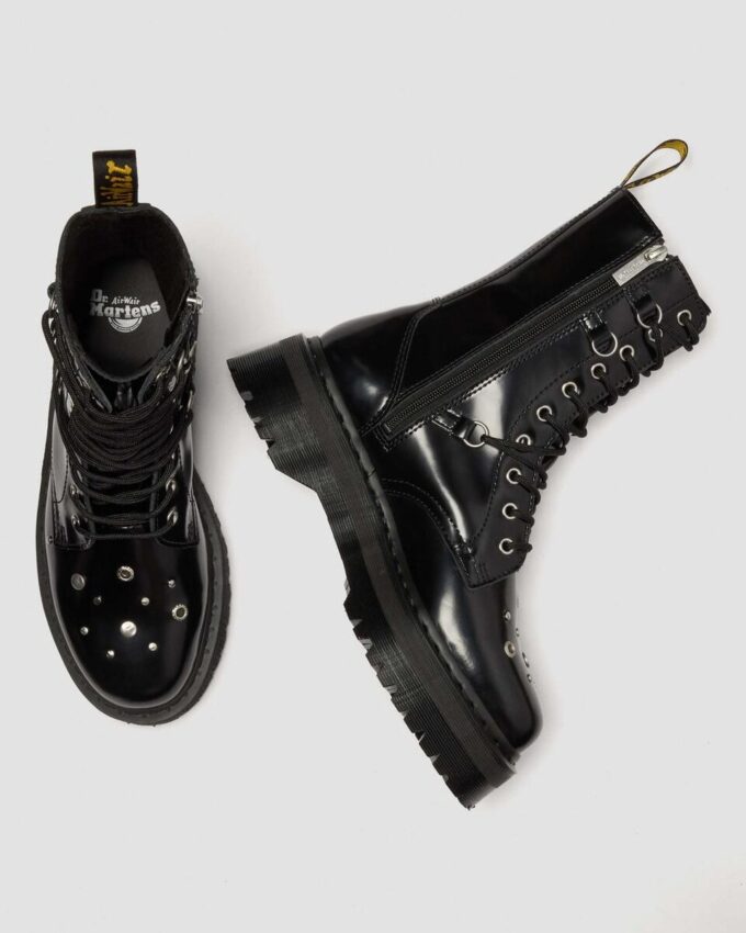 Jadon Hi Platform-Stiefel aus genietetem Buttero-Leder Jadon Hi Platform-Stiefel aus genietetem Buttero-Leder