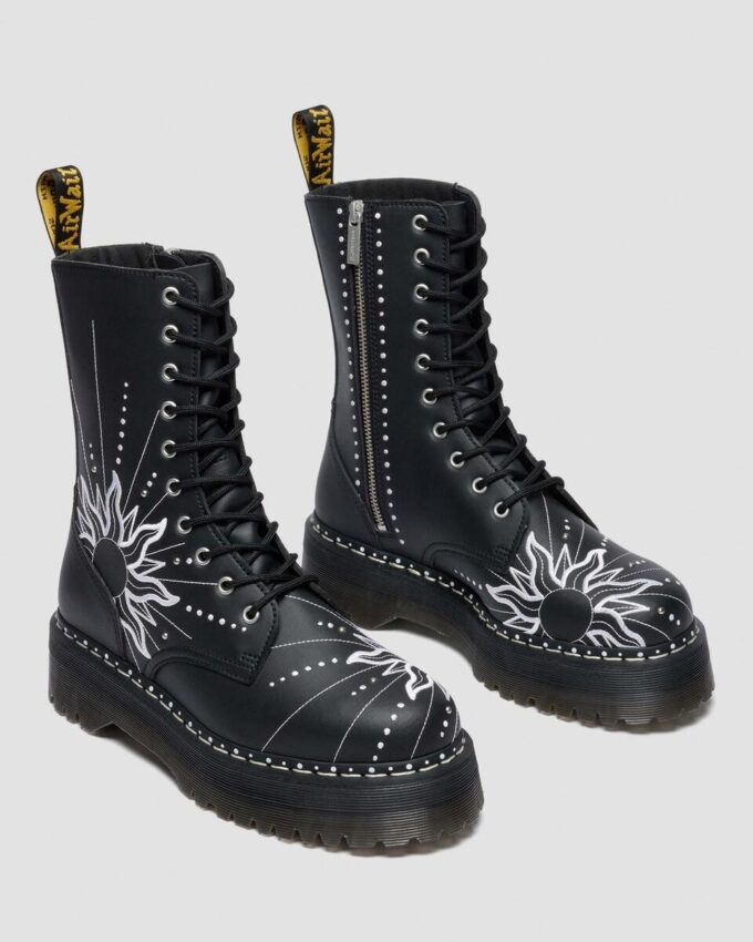 Jadon Hi SOLAR FLARE Platform-Stiefel aus recyceltem Leder Jadon Hi SOLAR FLARE Platform-Stiefel aus recyceltem Leder