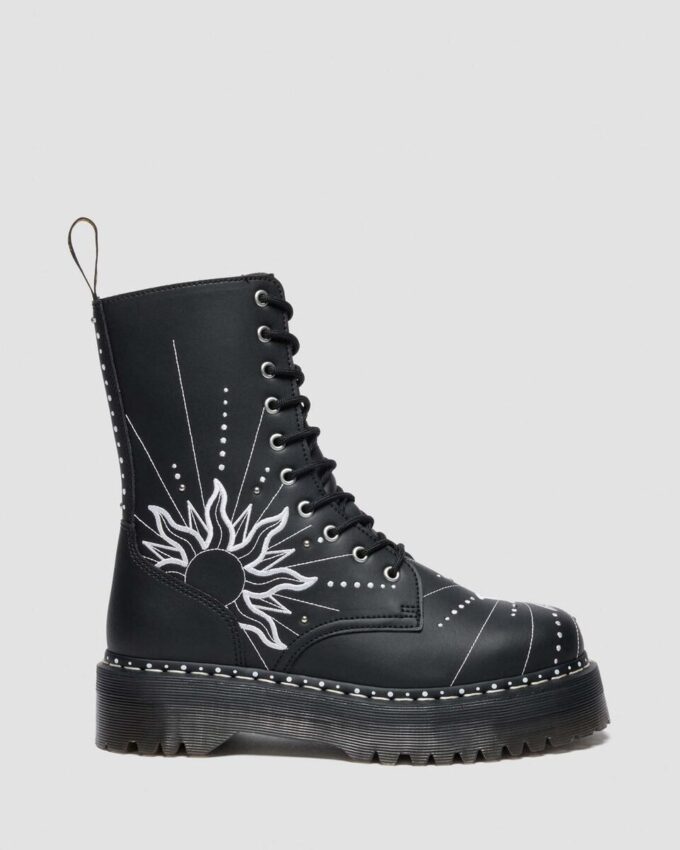 Jadon Hi SOLAR FLARE Platform-Stiefel aus recyceltem Leder Jadon Hi SOLAR FLARE Platform-Stiefel aus recyceltem Leder