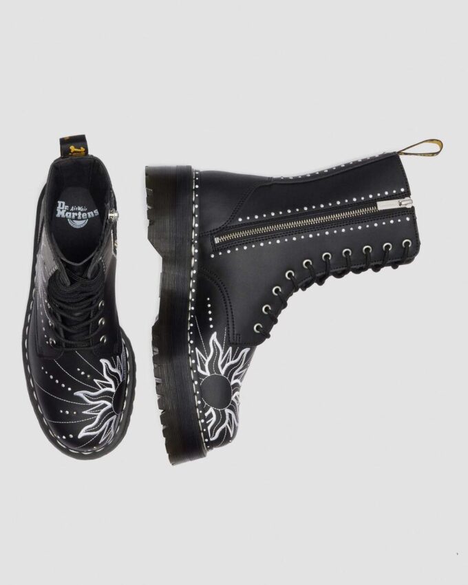 Jadon Hi SOLAR FLARE Platform-Stiefel aus recyceltem Leder Jadon Hi SOLAR FLARE Platform-Stiefel aus recyceltem Leder
