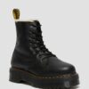 Jadon Platform-Stiefel aus Leder mit Kunstfellfutter