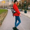 Jadon Platform-Stiefel aus Leder mit Kunstfellfutter