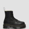 Jadon Platform-Stiefel aus Leder mit Kunstfellfutter