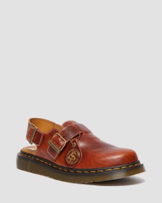 JORGE Hergestellt in England Klassische Leder-Slingback-Pantoletten