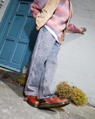 JORGE Hergestellt in England Klassische Leder-Slingback-Pantoletten