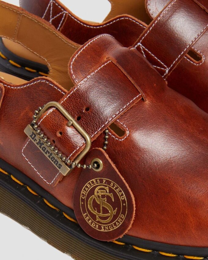 JORGE Hergestellt in England Klassische Leder-Slingback-Pantoletten JORGE Hergestellt in England Klassische Leder-Slingback-Pantoletten
