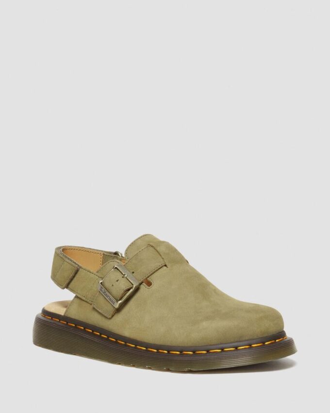 Jorge II Slingback-Pantoletten aus getrommeltem Nubukleder