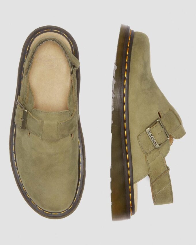 Jorge II Slingback-Pantoletten aus getrommeltem Nubukleder