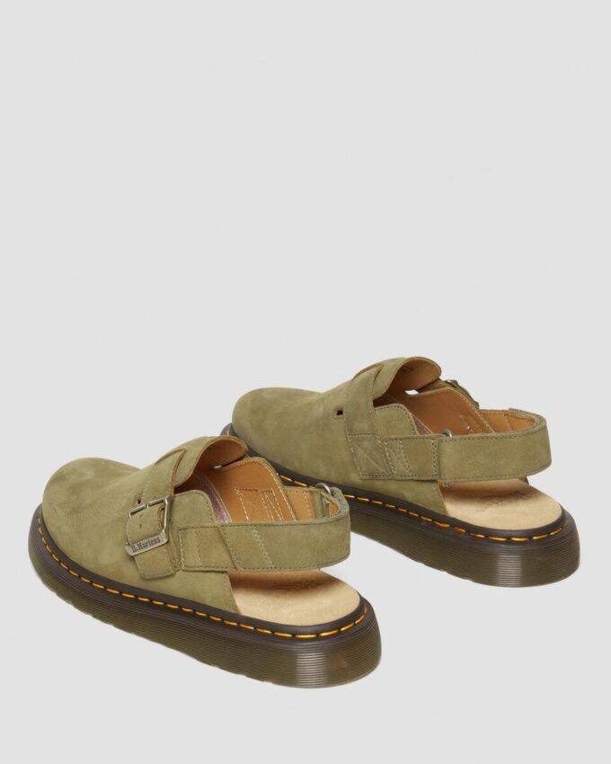 Jorge II Slingback-Pantoletten aus getrommeltem Nubukleder
