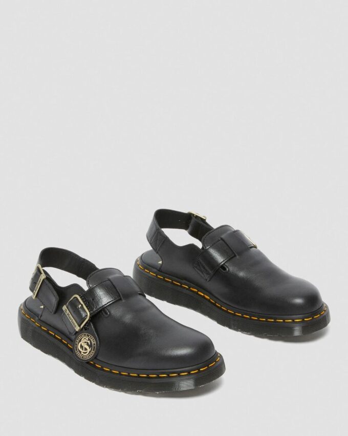 Jorge Made in England Leder-Slingback-Pantoletten
