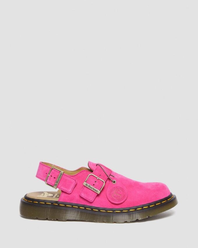 Jorge Made in England Mules aus Wildleder mit Fersenriemen Jorge Made in England Mules aus Wildleder mit Fersenriemen