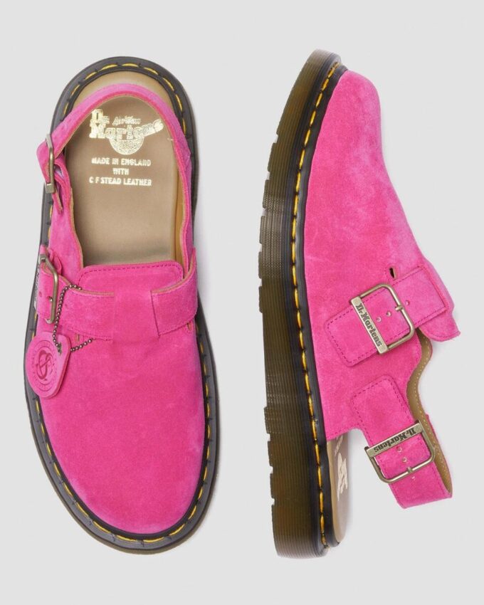 Jorge Made in England Mules aus Wildleder mit Fersenriemen Jorge Made in England Mules aus Wildleder mit Fersenriemen