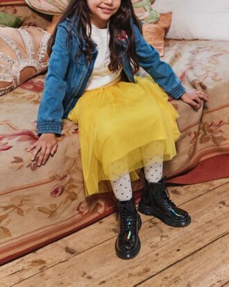 JUNIOR 1460 RAINBOW Schnürstiefel aus Patent Leather